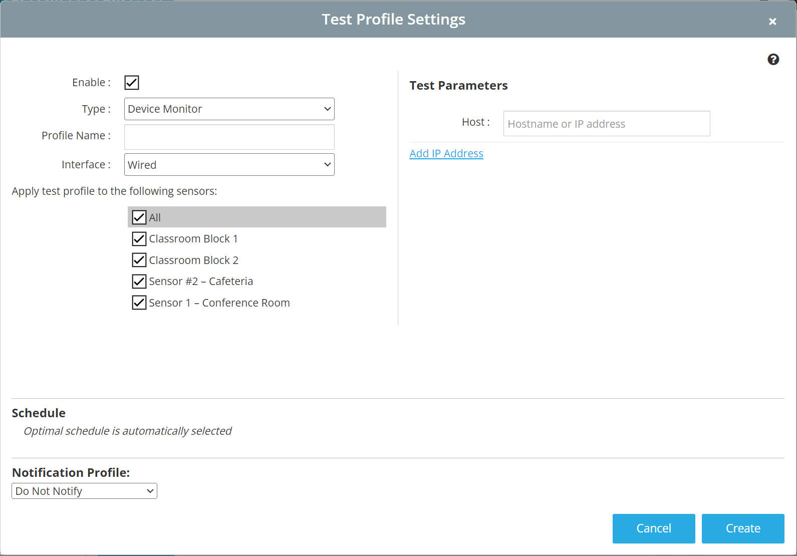 Device Monitor Test Setup