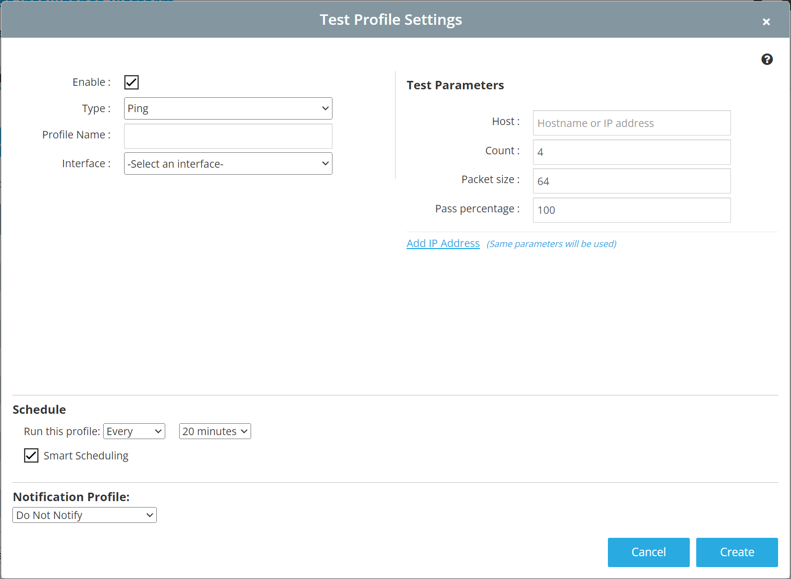 Ping Test Setup
