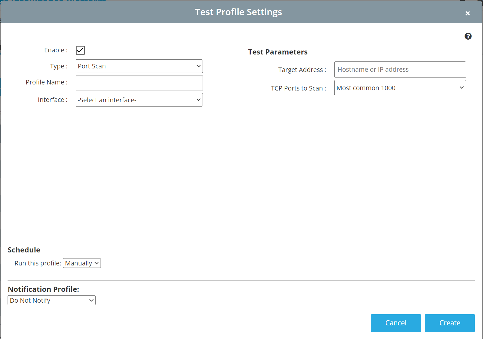 Port Scan Test Setup