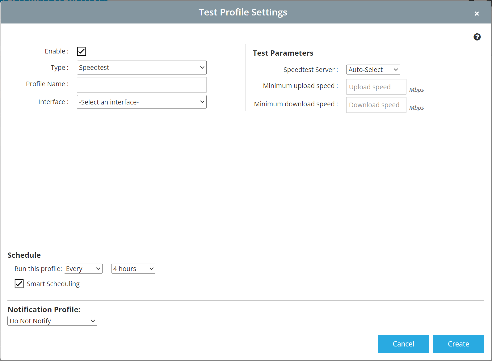 Speedtest Test Setup