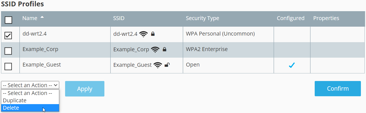 Removing SSID